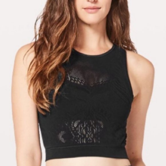 Lululemon Reveal Crop Top Lattice Paisley size 2 - Picture 1 of 2